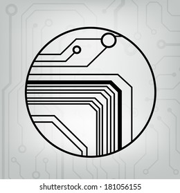 ?bstract circuit board techno background. EPS10 vector illustration pattern