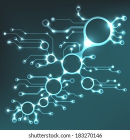 ?bstract circuit board techno background. EPS10 vector illustration pattern