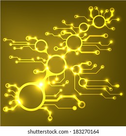 ?bstract circuit board techno background. EPS10 vector illustration pattern