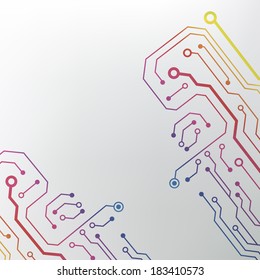 ?bstract circuit board techno background. EPS10 vector illustration pattern