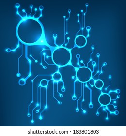 ?bstract circuit board techno background. EPS10 vector illustration pattern