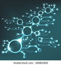 ?bstract circuit board techno background. EPS10 vector illustration pattern