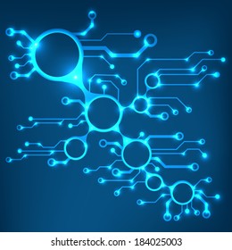 ?bstract circuit board techno background. EPS10 vector illustration pattern