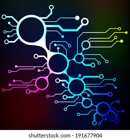circuit board techno background. EPS10 vector illustration pattern 