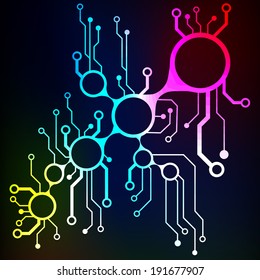 circuit board techno background. EPS10 vector illustration pattern 