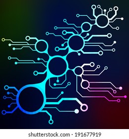 circuit board techno background. EPS10 vector illustration pattern 