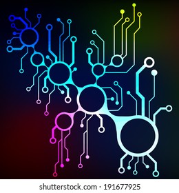circuit board techno background. EPS10 vector illustration pattern 