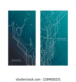 Circuit board  technological processes  science   concept futuristic digital technology background  vector illustration   