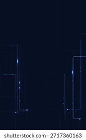 Circuit Board Technology Background With Blue Lines Chip Electric