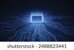 Circuit board. Technology background. Central Computer Processors CPU concept. Motherboard digital chip.	
