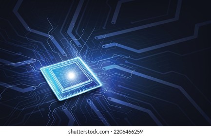 Circuit board. Technology background. Central Computer Processors CPU concept. Motherboard digital chip.