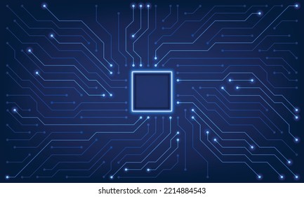 Tarjeta de circuitos. Antecedentes tecnológicos. Concepto de CPU de procesadores de computadora centrales. Chip digital de motherboard.