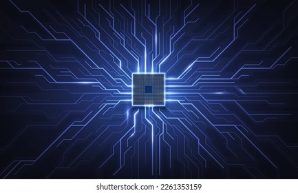 Circuit board. Technology background. Central Computer Processors CPU concept. Motherboard digital chip.