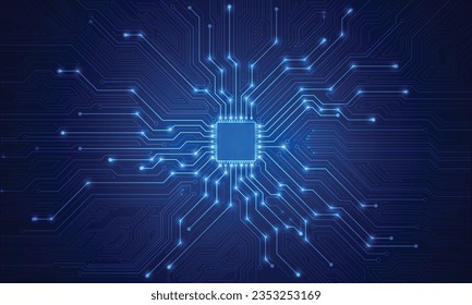 Circuit board. Technology background. Central Computer Processors CPU concept. Motherboard digital chip.