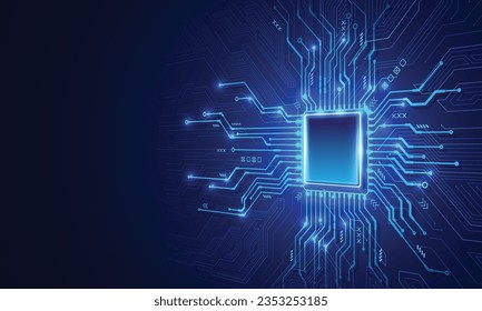 Circuit board. Technology background. Central Computer Processors CPU concept. Motherboard digital chip.