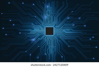 Circuit board. Technology background. Central Computer Processors CPU concept. Motherboard digital chip.