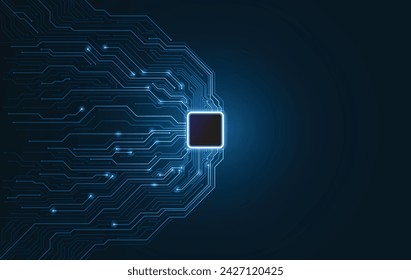 Circuit board. Technology background. Central Computer Processors CPU concept. Motherboard digital chip.