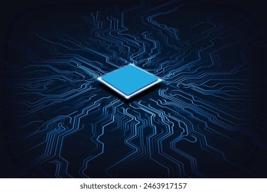 Circuit board. Technology background. Central Computer Processors CPU and GPU concept. Motherboard digital chip. Tech science background.