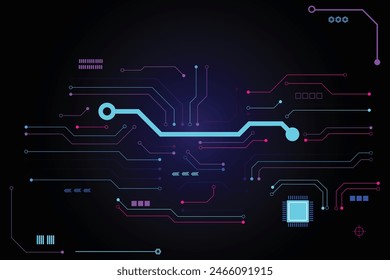 Platine. Hintergrund der Technologie. CPU-Konzept für Zentralrechner. Digitaler Chip der Hauptplatine.