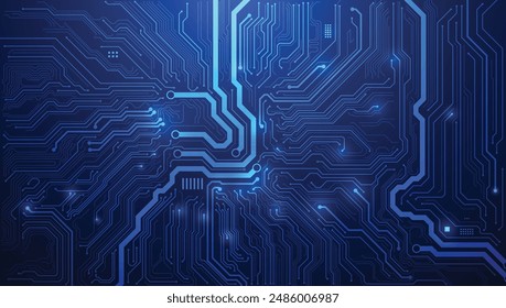 Platine. Hintergrund der Technologie. CPU-Konzept für Zentralrechner. Digitaler Chip der Hauptplatine..	
