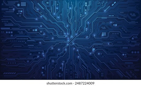 Circuit board. Technology background. Central Computer Processors CPU concept. Motherboard digital chip..	
