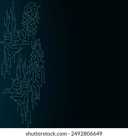 Circuit board. Technology background. Central computer processor CPU concept. Motherboard digital chips.