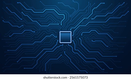 Circuit board. Technology background. Central Computer Processors CPU concept. Motherboard digital chip.	
