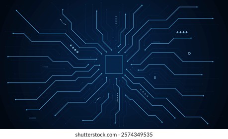 Circuit board. Technology background. Central Computer Processors CPU concept. Motherboard digital chip.	
