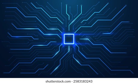 Circuit board. Technology background. Central Computer Processors CPU concept. Motherboard digital chip.	
