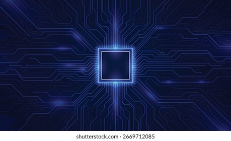 Placa de circuito. Tecnología de fondo. Concepto de CPU de procesadores de computadora central. Chip digital de la placa base.	