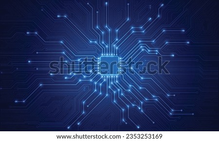 Circuit board. Technology background. Central Computer Processors CPU concept. Motherboard digital chip.