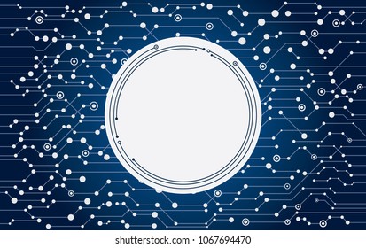Circuit board. Technology background. High tech circuit board vector background, copy space.