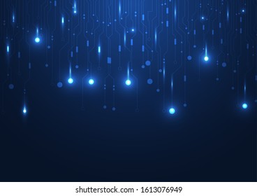 Circuit board technology background with hi-tech digital data connection system and computer electronic desing
