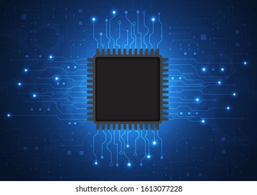 Circuit board technology background with hi-tech digital data connection system and computer electronic desing