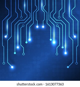 Circuit board technology background with hi-tech digital data connection system and computer electronic desing
