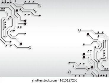Circuit board technology background with hi-tech digital data connection system and computer electronic desing