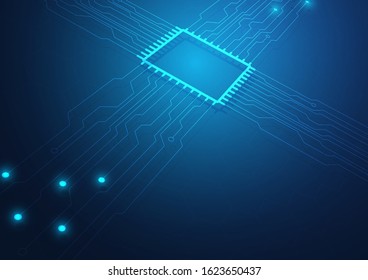 Circuit board technology background with hi-tech digital data connection system and computer electronic desing