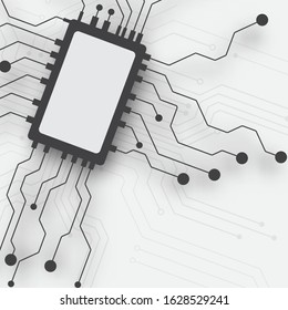 Circuit board technology background with hi-tech digital data connection system and computer electronic desing