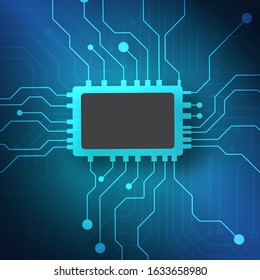 Circuit board technology background with hi-tech digital data connection system and computer electronic desing