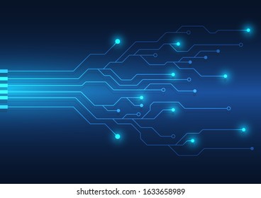 Circuit board technology background with hi-tech digital data connection system and computer electronic desing