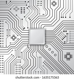 Circuit board technology background with hi-tech digital data connection system and computer electronic design