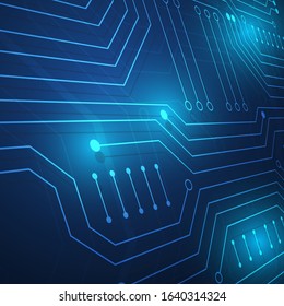 Circuit board technology background with hi-tech digital data connection system and computer electronic desing
