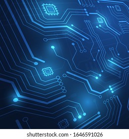 Circuit board technology background with hi-tech digital data connection system and computer electronic desing