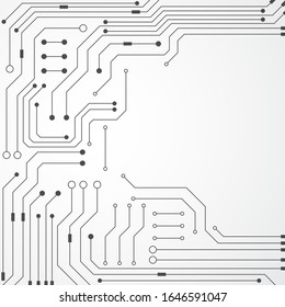 Circuit board technology background with hi-tech digital data connection system and computer electronic desing