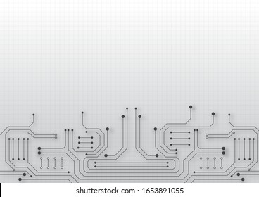 Circuit board technology background with hi-tech digital data connection system and computer electronic desing