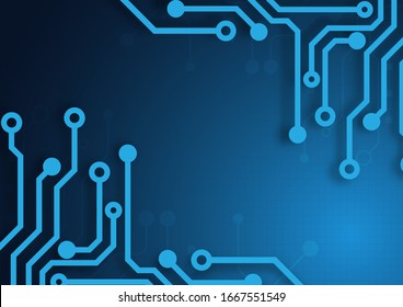 Circuit-Board-Technologie, Hintergrund mit High-Tech-Systemen für digitale Datenverbindung und elektronischem Design