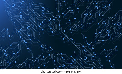Circuit board technology background with hi-tech digital data connection system. Abstract computer electronic desing background. Motherboard hi-tech, science futuristic technology vector illustration