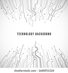 Circuit board technology background. Science and technology design. Hardware communication concept. Vector