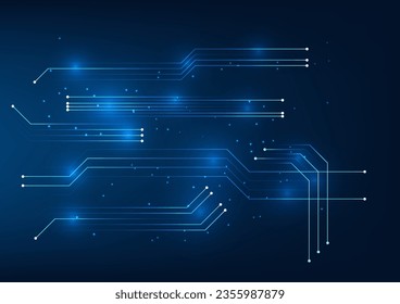 Circuit board technology background, The circuit board sends signals to the operation of electronic devices. Is a sector image used as a wallpaper image for illustrations related to technology