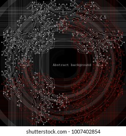 Circuit board, technology background. Vector illustration. EPS 10